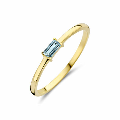 ring met geboortesteen aquamarijn maart