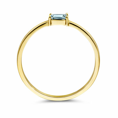 ring met geboortesteen aquamarijn maart