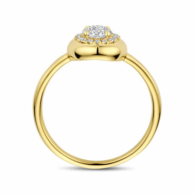 ring lab grown diamant 0.495ct h si