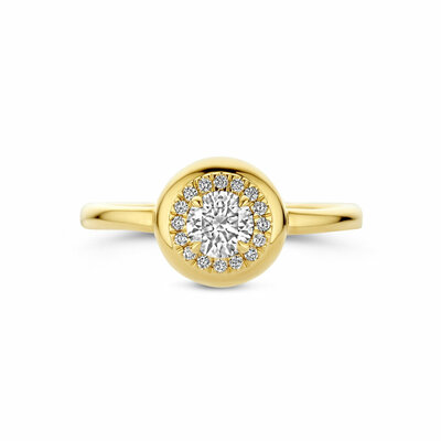 ring lab grown diamant 0.495ct h si