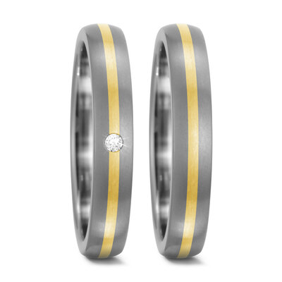 Titanium goud trouwringen