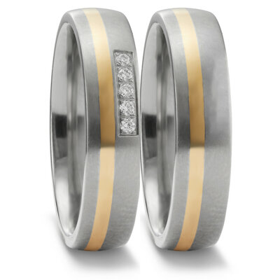 Titanium goud trouwringen