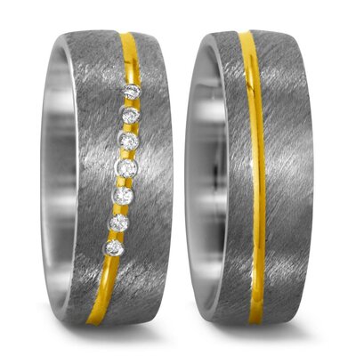 Titanium goud trouwringen