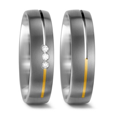 Titanium goud trouwringen