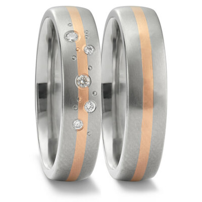 Titanium goud trouwringen
