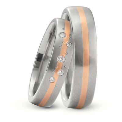 Titanium goud trouwringen