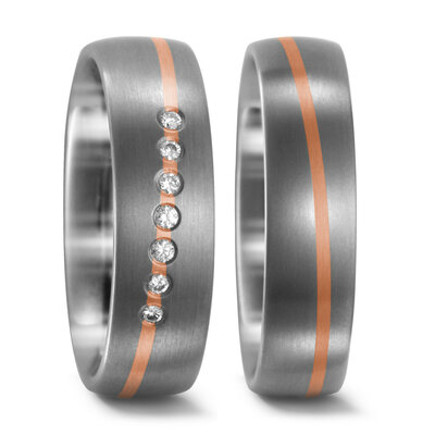 Titanium goud trouwringen