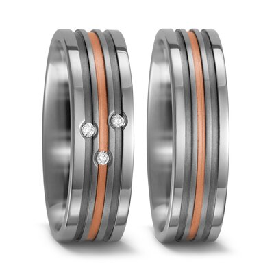 Titanium goud trouwringen
