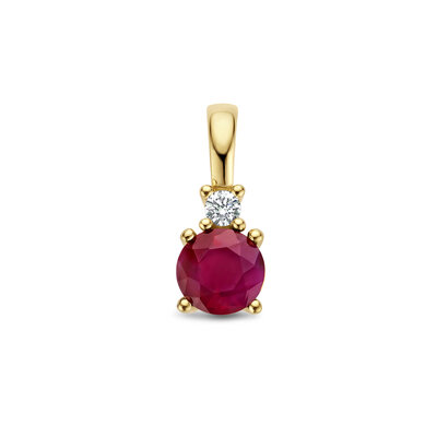 hanger met geboortesteen en diamant 0.02ct h p1