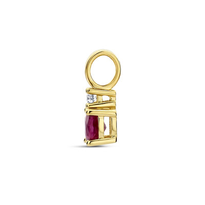 hanger met geboortesteen en diamant 0.02ct h p1