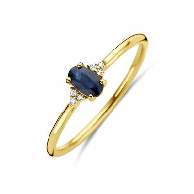 ring saffier en diamant 0.02ct h si