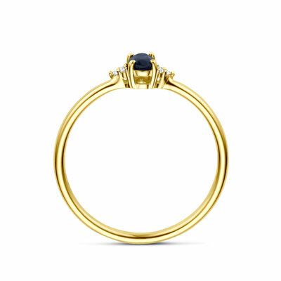 ring saffier en diamant 0.02ct h si