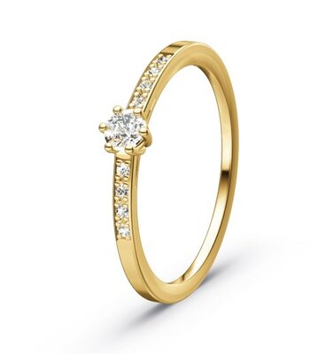 Verlovingsring  solitaire 0.190 ct