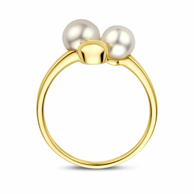 ring parels en diamant 0.02ct h si