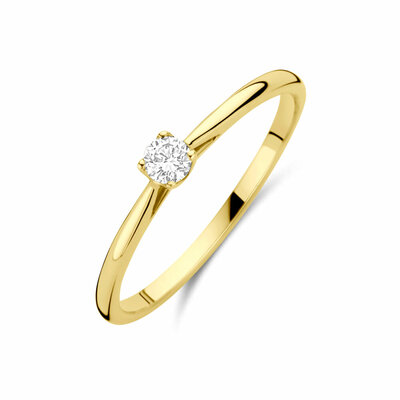 ring lab grown diamant 0.10ct h si
