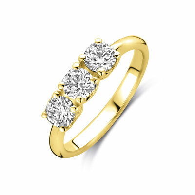 ring trilogie lab grown diamant 0.90ct g vs