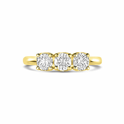 ring trilogie lab grown diamant 0.90ct g vs