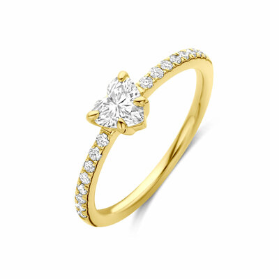 ring lab grown diamant 0.665ct h si