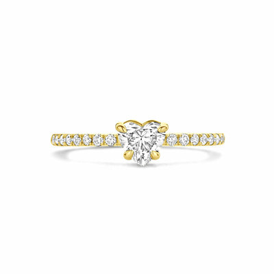 ring lab grown diamant 0.665ct h si