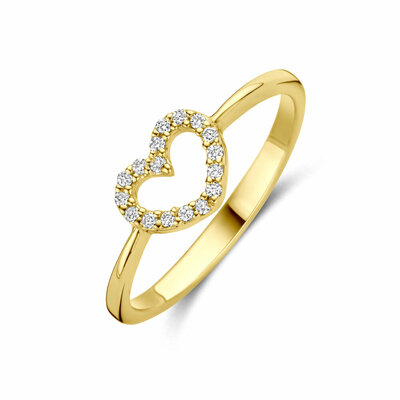 ring hartje lab grown diamant 0.09ct g vs