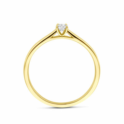 ring lab grown diamant 0.10ct h si