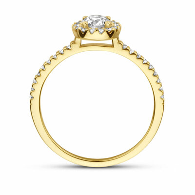 ring diamant 0.53ct h si halo