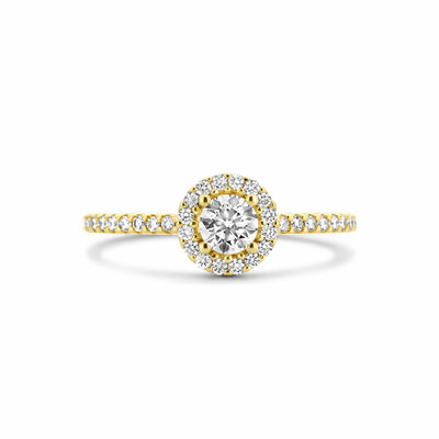 ring diamant 0.53ct h si halo