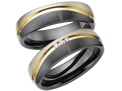 Titanium/Keramiek Trouwringen