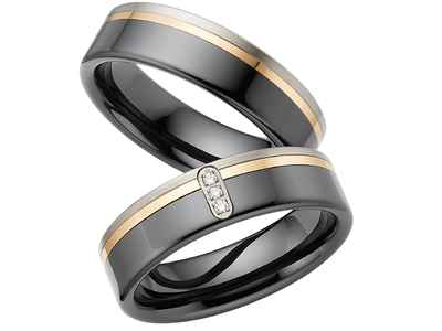 Titanium/Keramiek Trouwringen