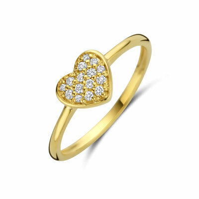 ring hartje diamant 0.10ct h si