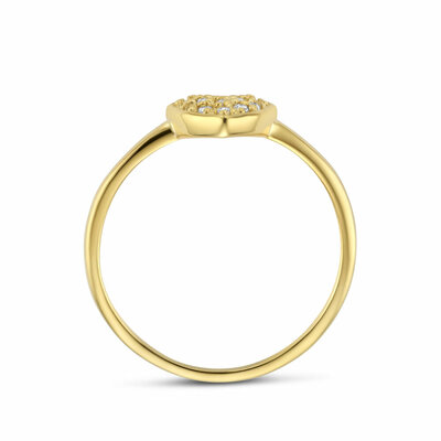 ring hartje diamant 0.10ct h si