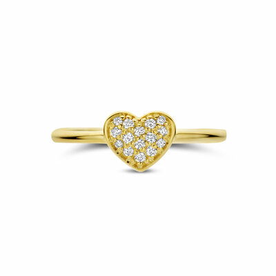 ring hartje diamant 0.10ct h si