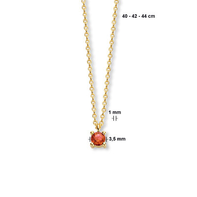 Collier met geboortesteen 40 - 42 - 44 cm