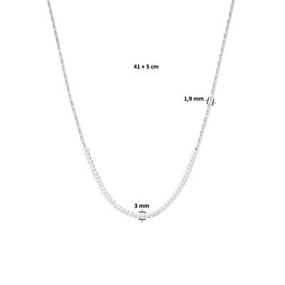 collier synth. parel 3,0 mm