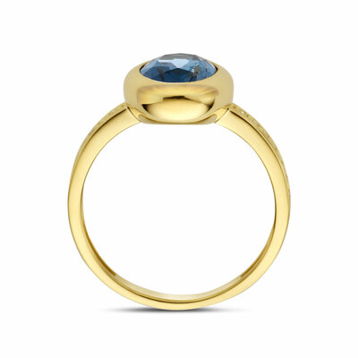 ring london blue topaas diamant 0.07ct h si