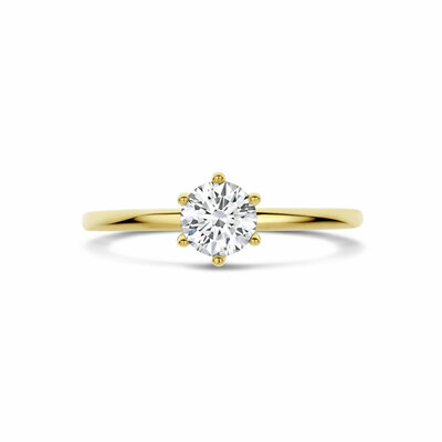 ring lab grown diamant 0.50ct f vs