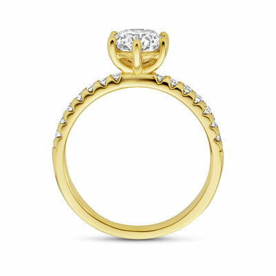 ring lab grown diamant 1.24ct f vs
