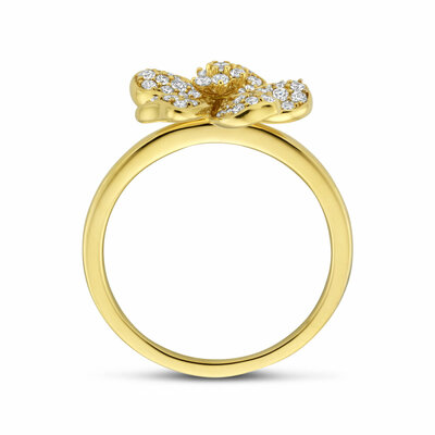 ring bloem diamant 0.50ct h si