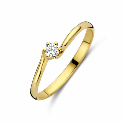 ring lab grown diamant 0.10ct g vs