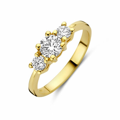 trilogie ring lab grown diamant 0.85ct g vs