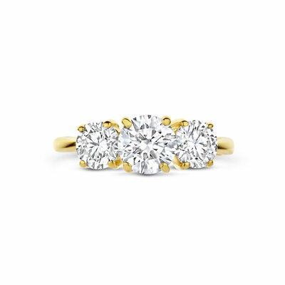 trilogie ring lab grown diamant 1.90ct g vs