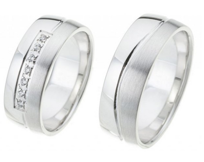 Witgouden ring 7 mm