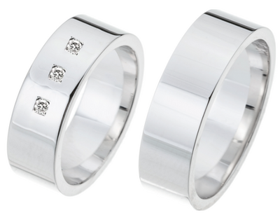 Ring witgoud modern