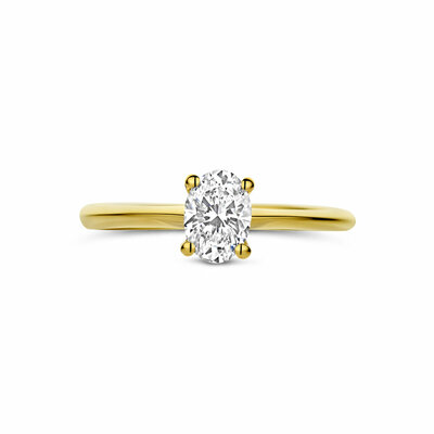 ring lab grown diamant 0.50ct f vs