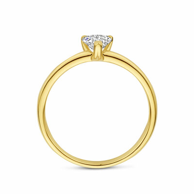 ring hartje lab grown diamant 0.30ct f vs