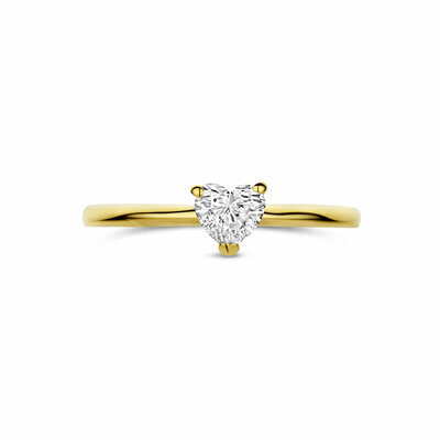ring hartje lab grown diamant 0.30ct f vs