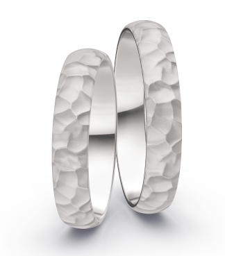 Klassieke Ringen Witgoud hammermat