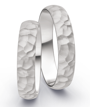 Klassieke Ringen Witgoud hammermat