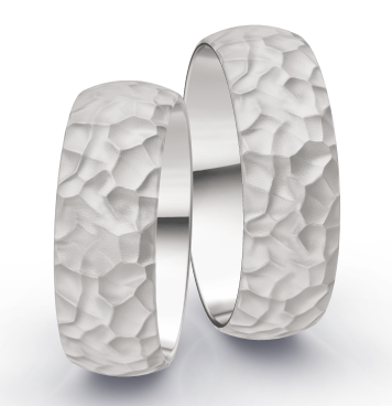 Klassieke Ringen Witgoud hammermat