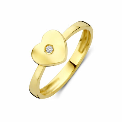 ring hartje lab grown diamant 0.01ct g vs